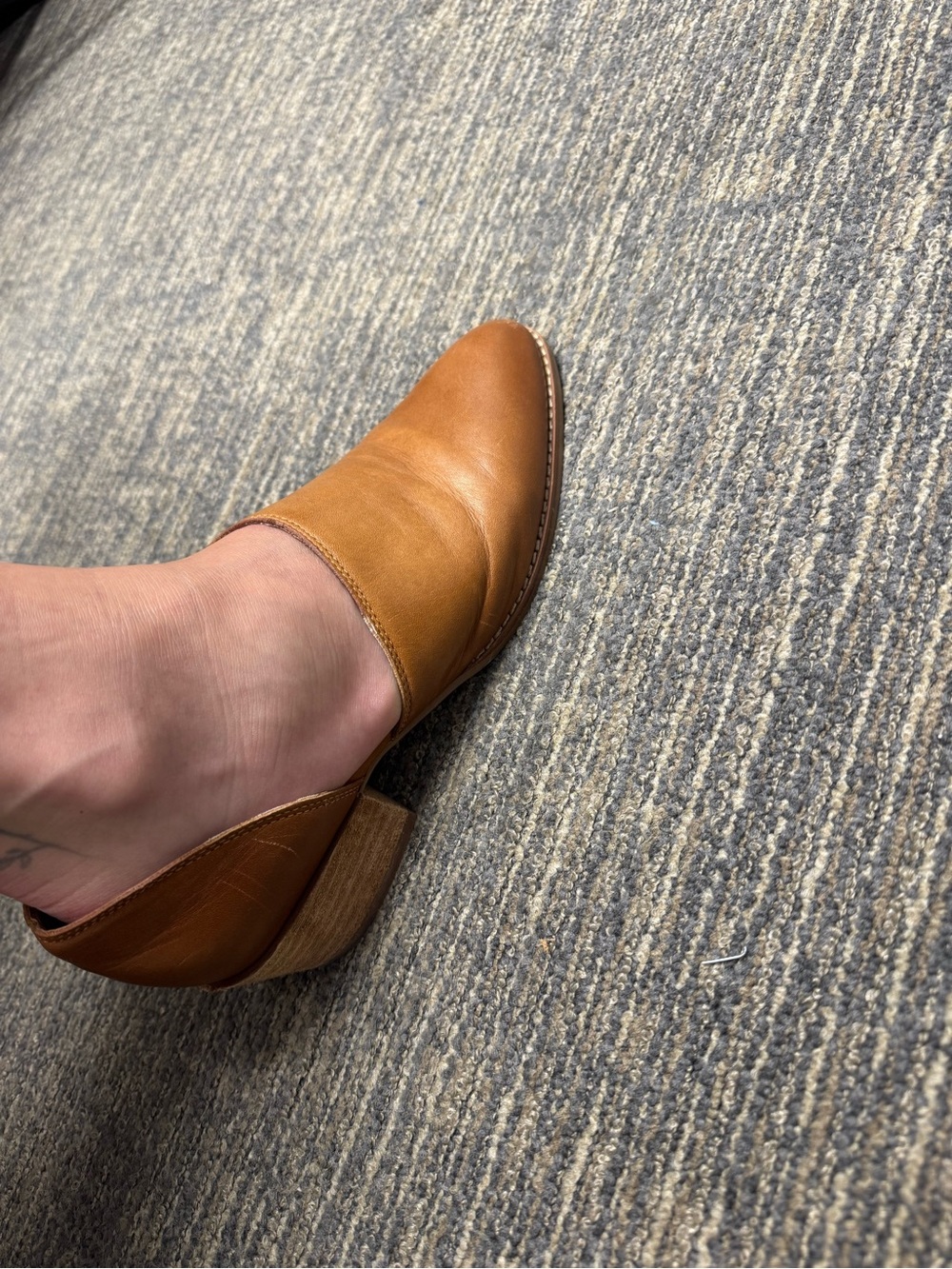 Madewell Lucie Shoe. English Saddle Leather, Caramel Brown 8.5 - Picture 4 of 6